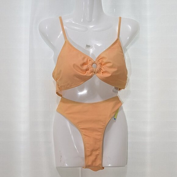 NWT Live Life On The Beach Bikini size Large Orange - Picture 1 of 5